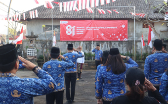 Teguhkan Semangat Kemerdekaan dan Pengabdian, Bawaslu Bangli Gelar Upacara HUT ke-81 RI