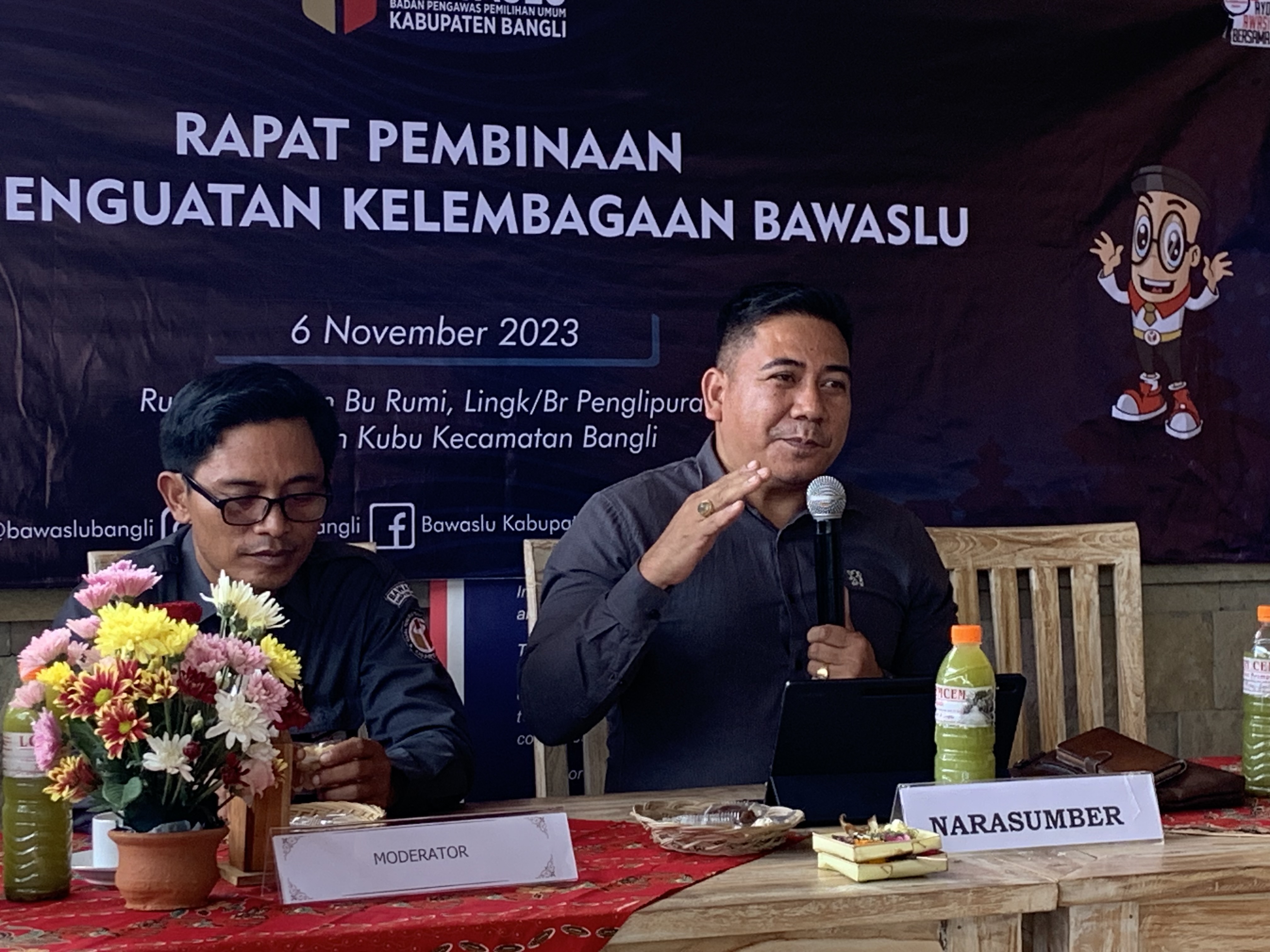 Jelang Tahapan Kampanye, Bawaslu Bangli Gelar Rapat Pembinaan dan Penguatan Kelembagaan