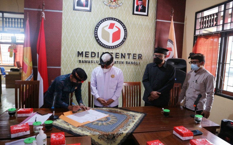 Gaungkan Pengawas Pemilu Partisipatif, Bawaslu dan MDA di Bangli Jalin Kerja Sama