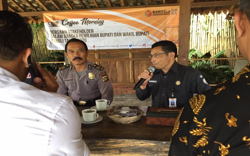 JELANG PILKADA, BAWASLU BANGLI GELAR COFFEE MORNING DENGAN STAKEHOLDER