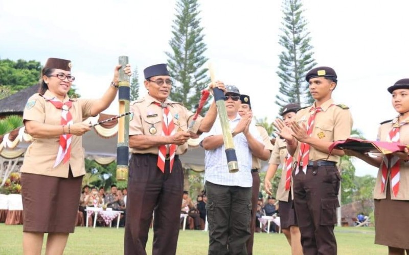 TINGKATKAN PENGAWASAN PARTISIPASIF, BAWASLU BALI GANDENG PRAMUKA ADAKAN PERKEMAHAN BAKTI PEMILU/PEMILIHAN