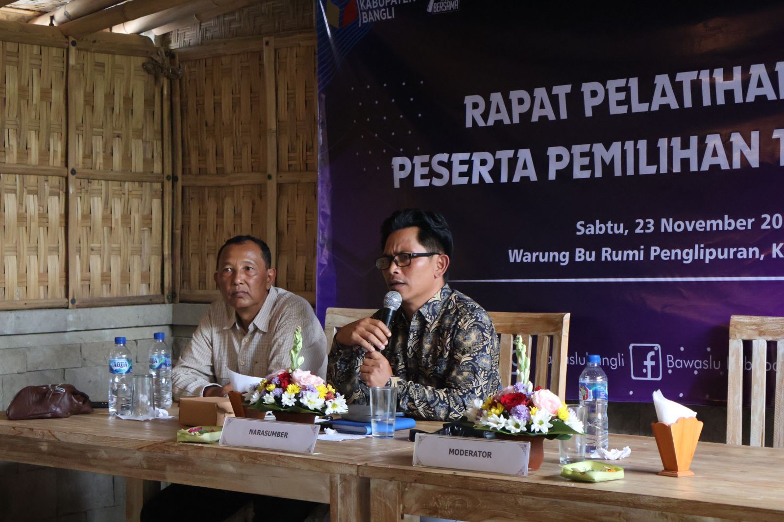 Bawaslu Bangli Berikan Pelatihan Saksi  Paslon Calon Bupati dan Wakil Bupati Pilkada 2024