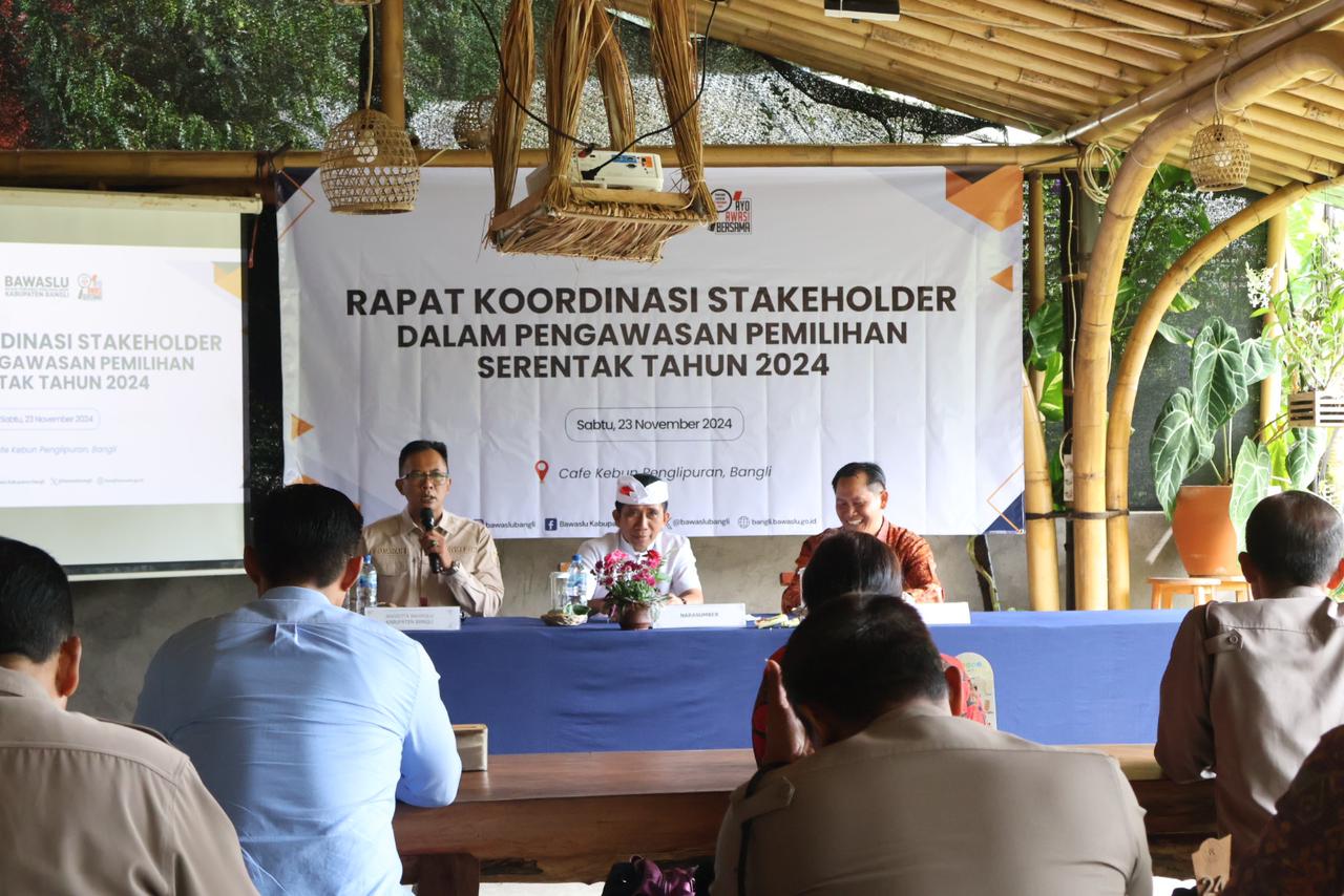 Rapat Bersama Stakeholder, Pujawan Sampaikan 291 TPS Berpotensi Rawan pada Pilkada Bangli 2024