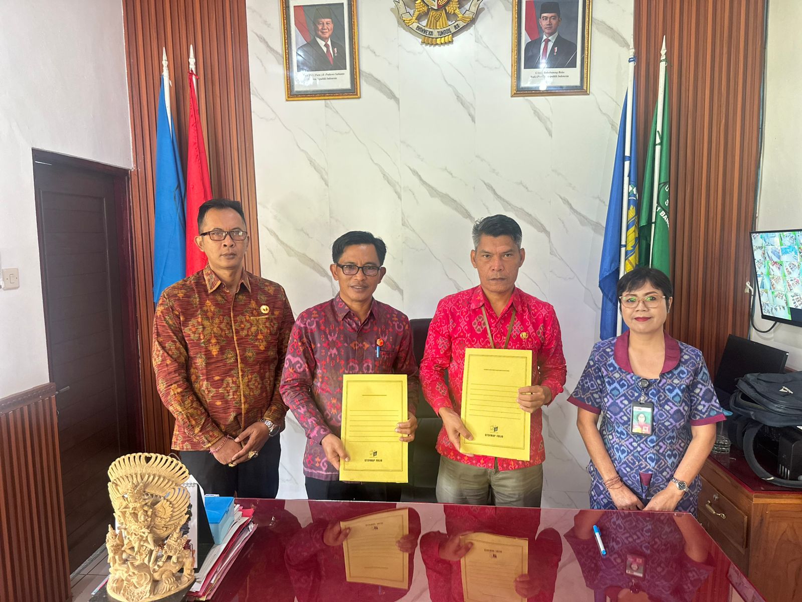 Bawaslu Bangli Teken Perjanjian Kerja Sama dengan SMK N 1 Bangli, Perkuat Pengawasan Partisipatif