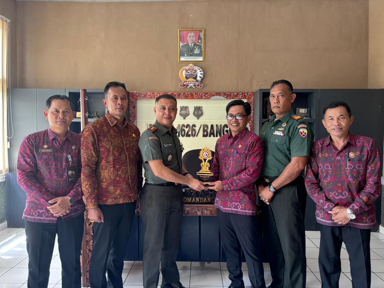Apresiasi Peran TNI, Bawaslu Bangli Sambangi Kodim 1626/Bangli