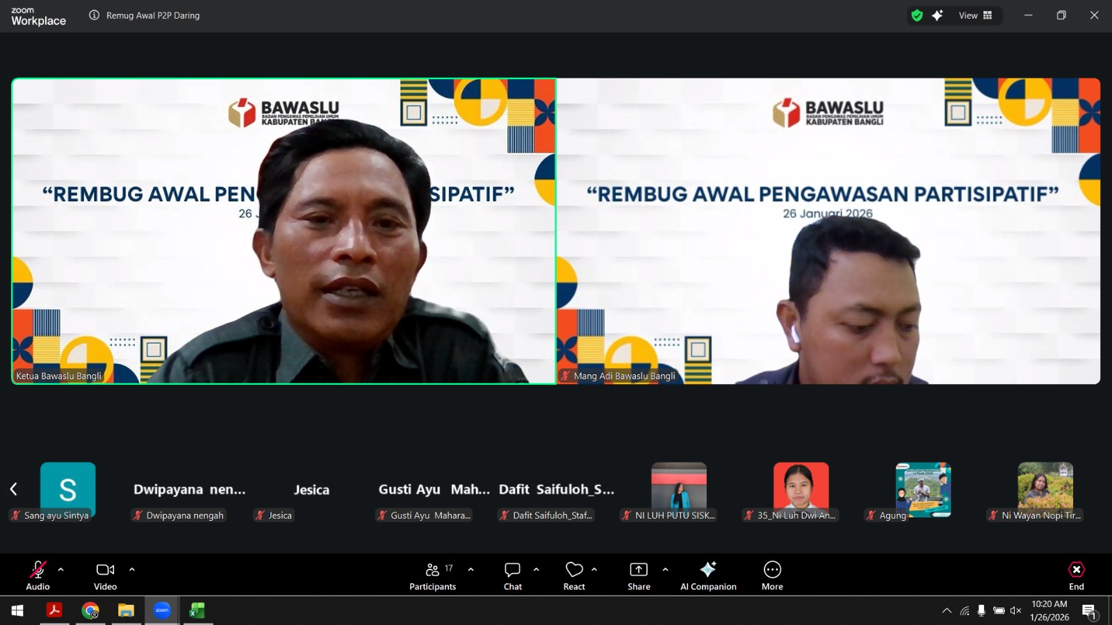 Peran Alumni P2P Diperkuat, Bawaslu Bangli Matangkan Pengawasan Partisipatif