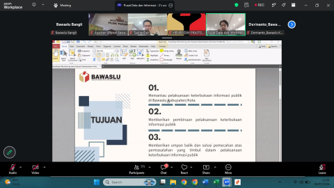 Perkuat Keterbukaan Informasi Publik, Bawaslu Bangli Ikuti Sosialisasi Monev Tahun 2026
