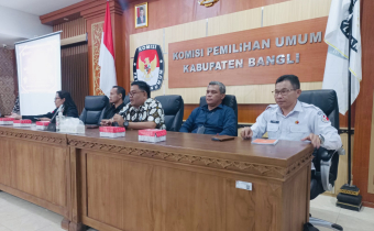 Bawaslu Kabupaten Bangli Hadiri Rapat Koordinasi Tindak Lanjut Pembukaan Rekening Khusus Dana Kampanye (RKDK) Partai Politik Peserta Pemilu Tahun 2024