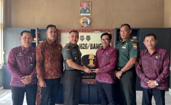 Apresiasi Peran TNI, Bawaslu Bangli Sambangi Kodim 1626/Bangli